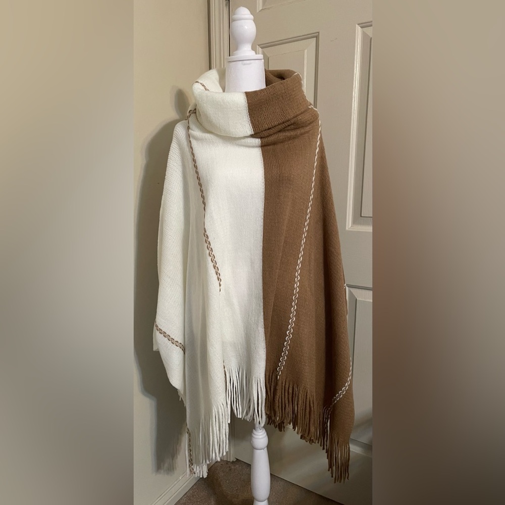 Cato Cowl Neck Sweater Poncho-NWT-One Size